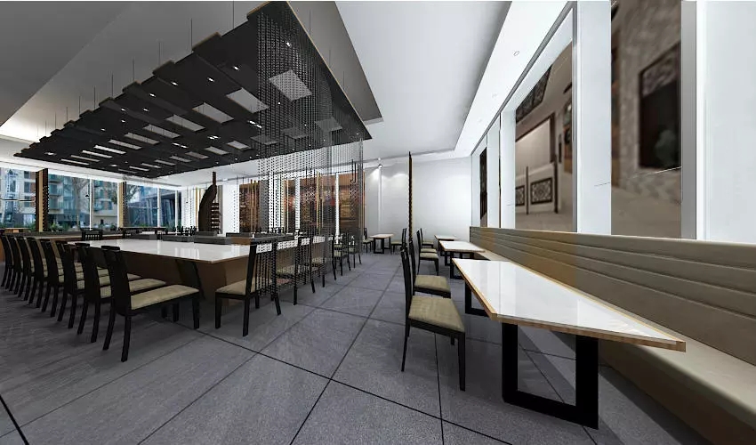 深圳沙井西荟城全台铁板烧餐厅设计装修案例图9