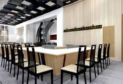 深圳沙井西荟城全台铁板烧餐厅设计装修案例图5