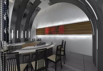 深圳沙井西荟城全台铁板烧餐厅设计装修案例图12